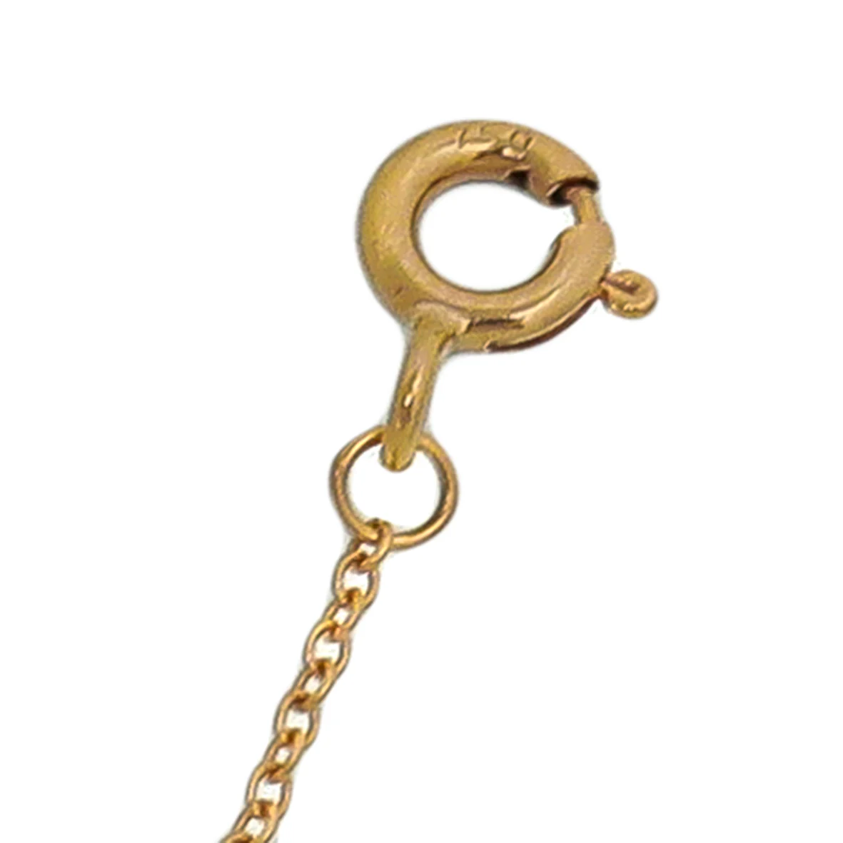 Tiffany & Co 18K Yellow Gold Diamond Heart Key Charm Necklace