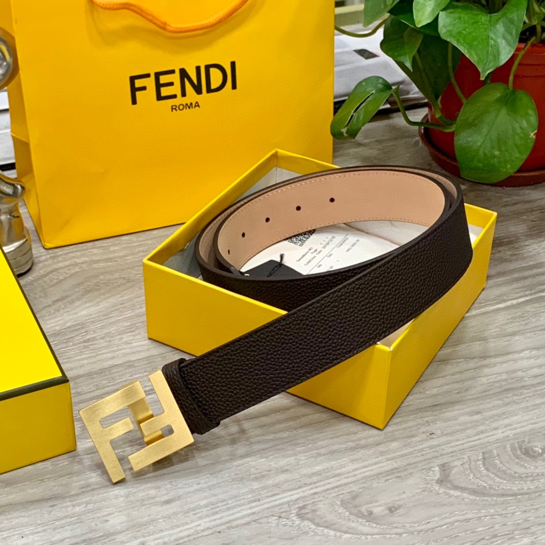 Fendi Leather Belts 1:1 Mirror Version