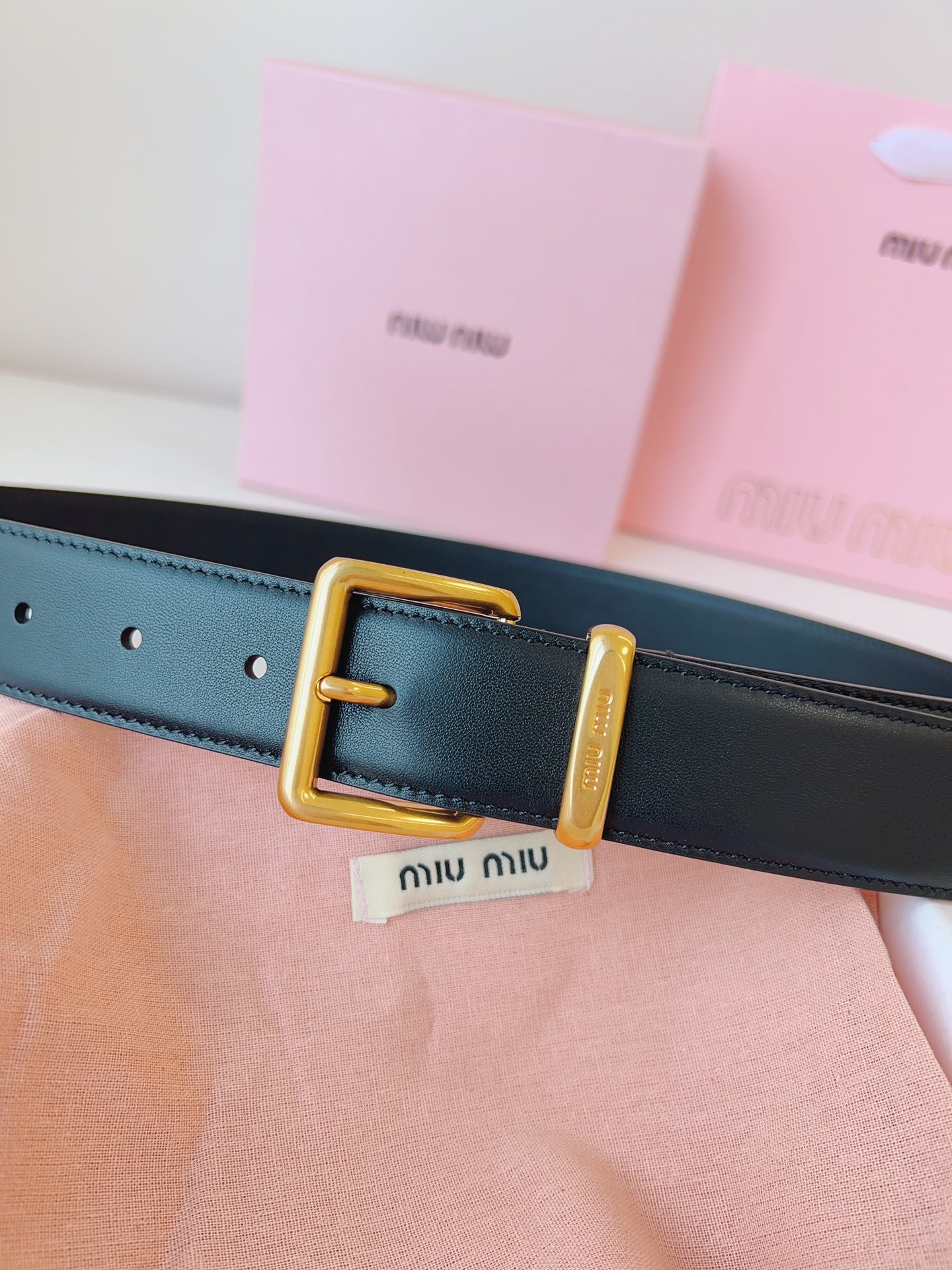 MiuMiu Leather Belts 1:1 Mirror Version