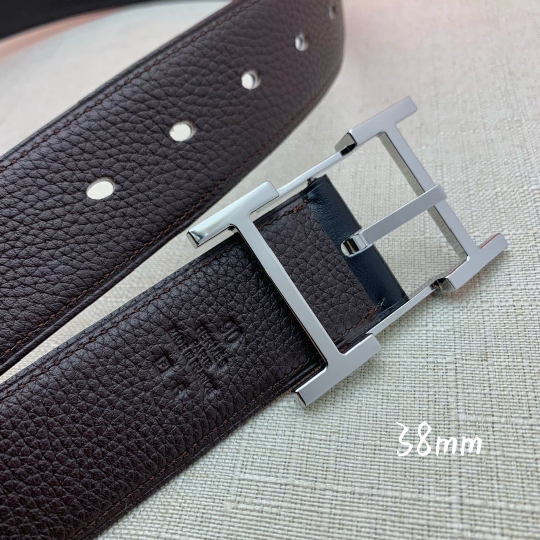 Hermes H Belt Buckle & Reversible Black For Women, Women Belt 380MM