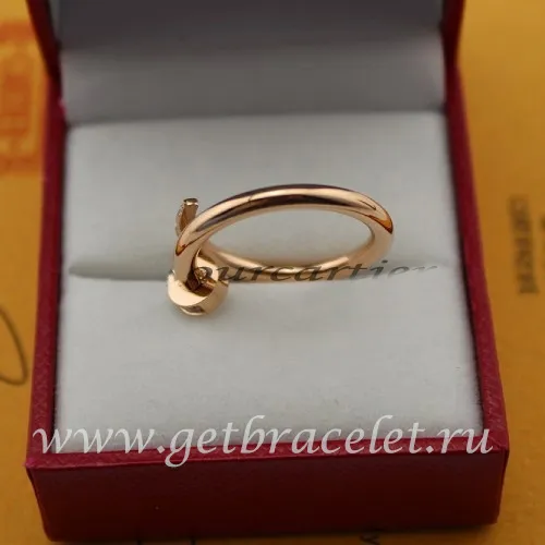 Imitation Cartier Juste Un Clou Ring Pink Gold Diamonds B4094800