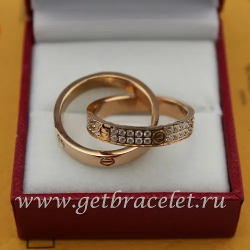 Cheap Cartier Love Ring Pink Gold Diamonds
