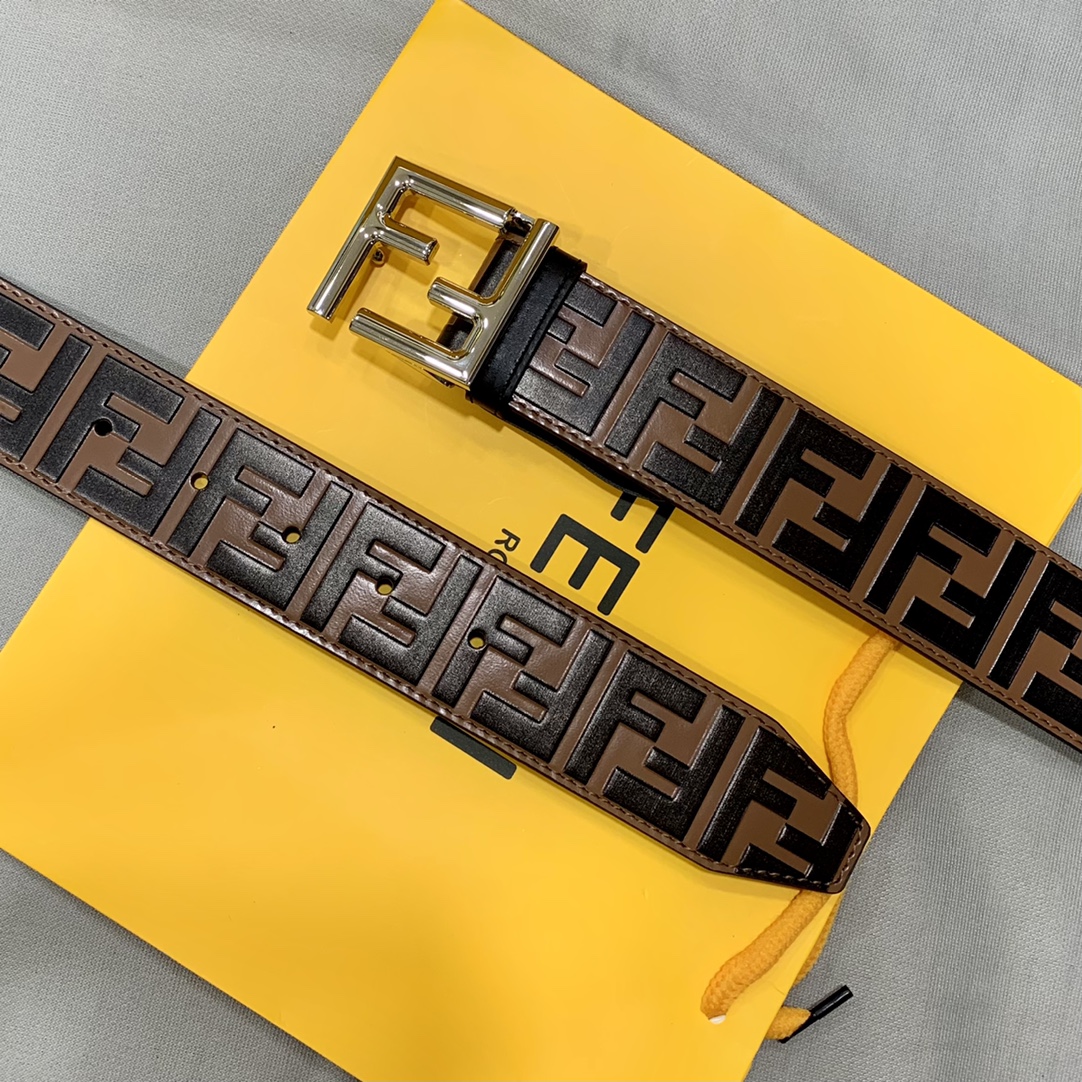 Fendi Leather Belts 1:1 Mirror Version
