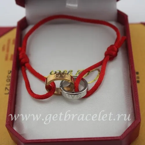 Replica Cartier Love Bracelet Pink Gold White Gold Red Crod