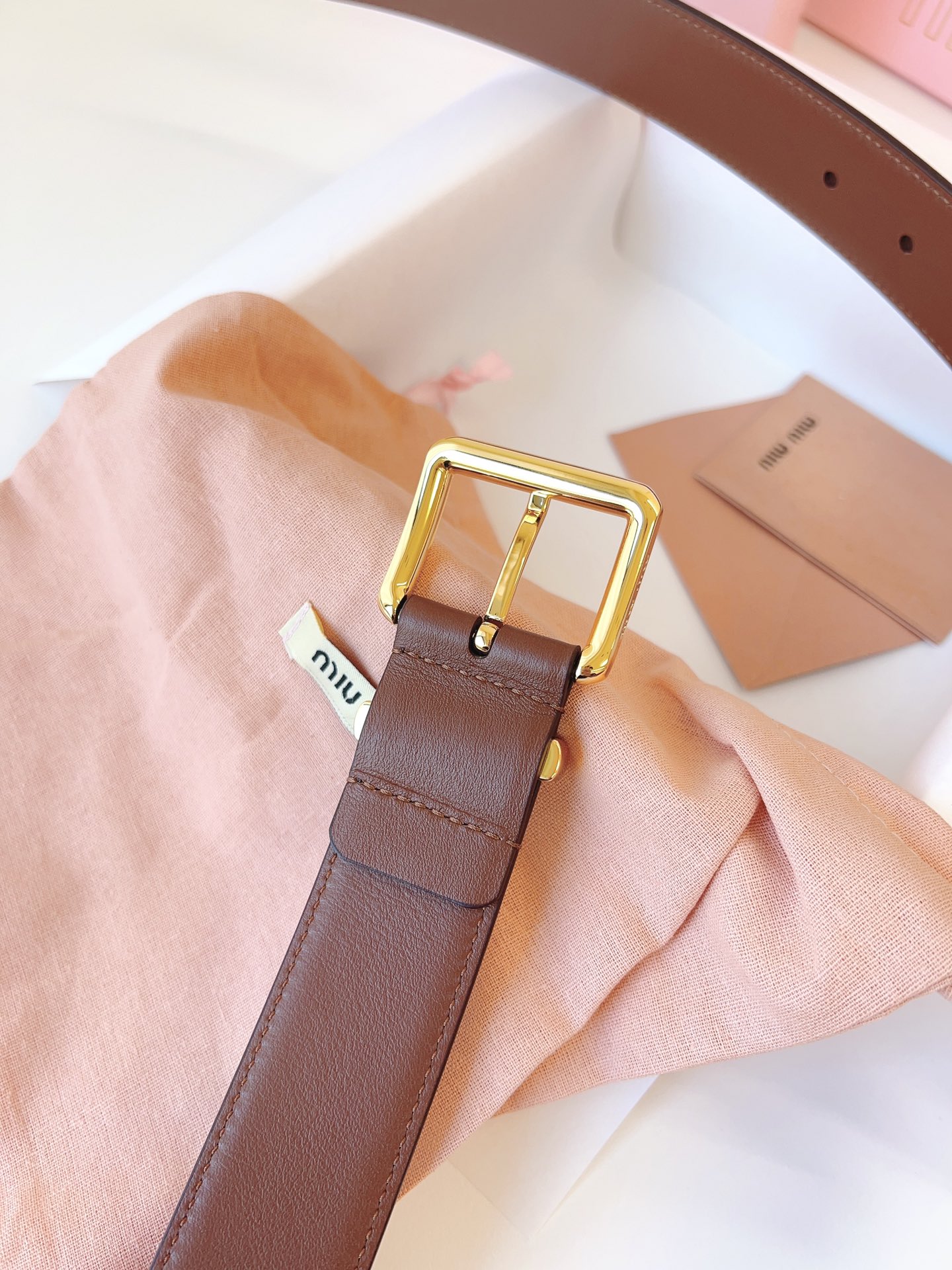 MiuMiu Leather Belts 1:1 Mirror Version