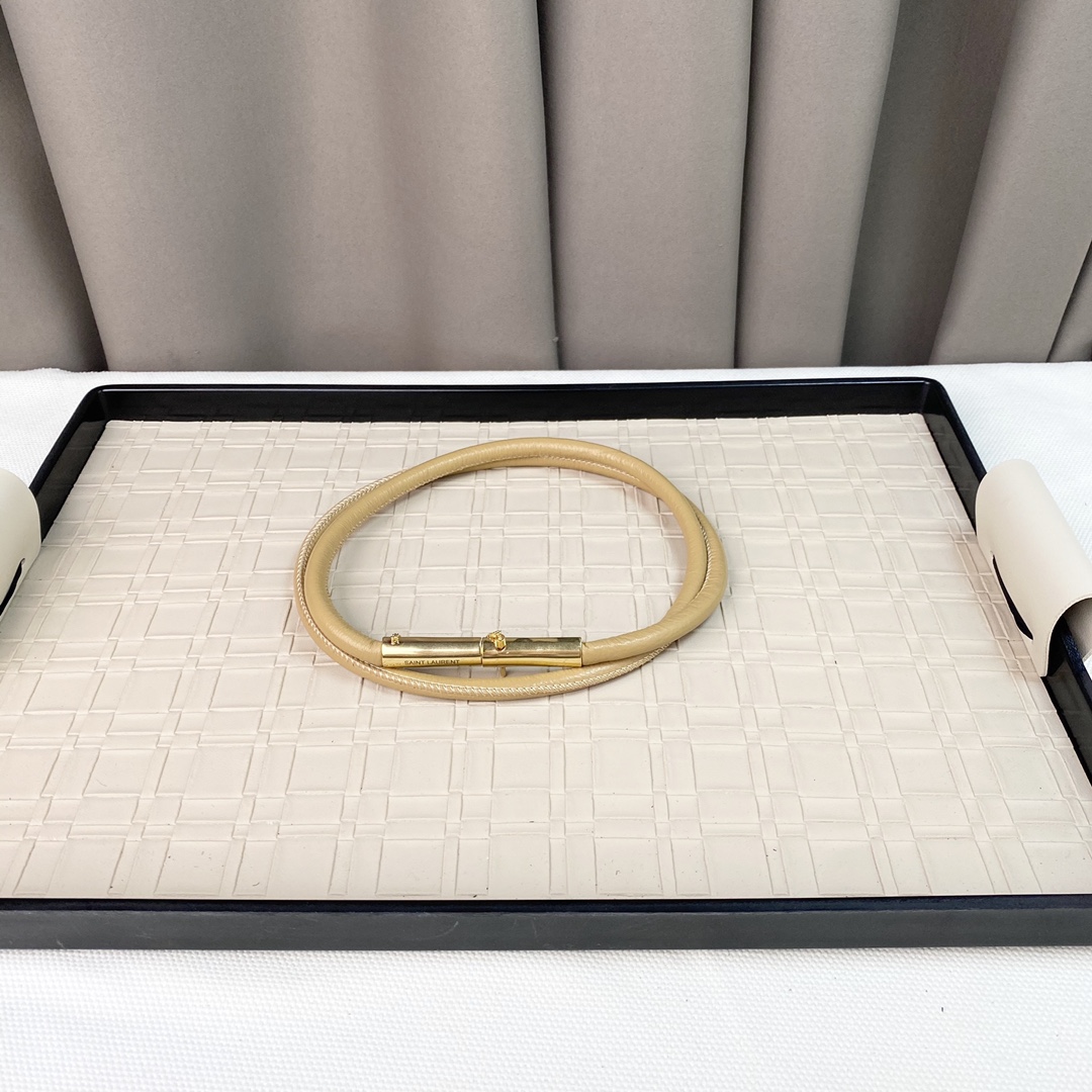 YSL Saint Laurent Leather Belts 1:1 Mirror Version