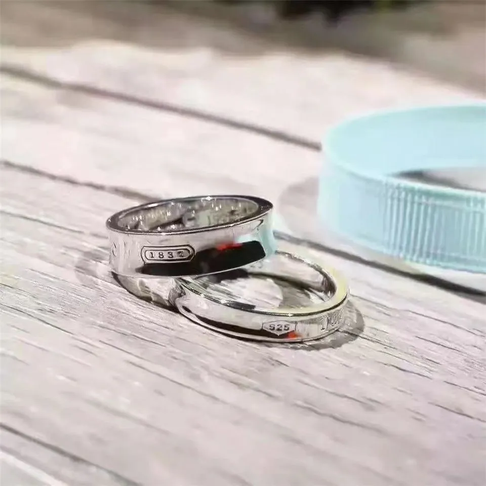 Best Tiffany 1837 Wide/Narrow Couples Rings Modern Wedding Women Meet Fashion GRP01703/GRP05652