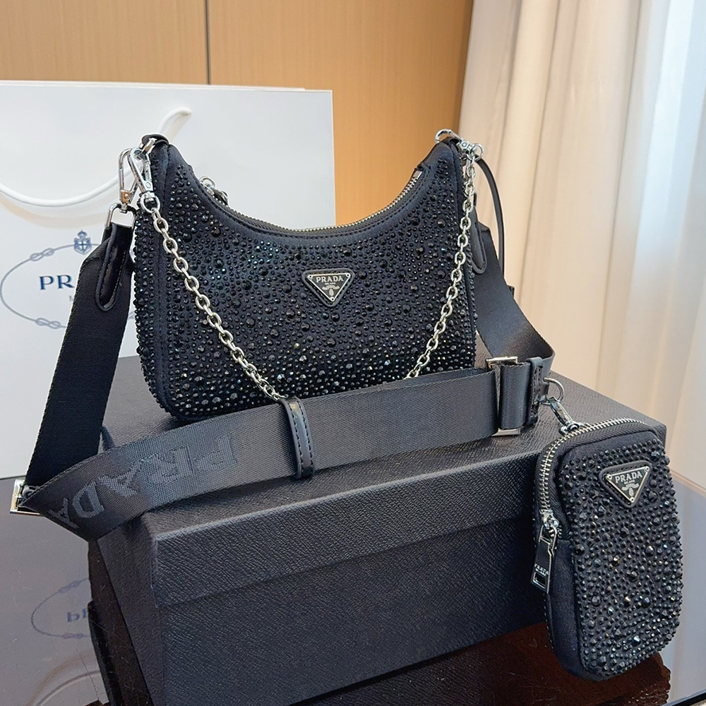 Prada Re-Edition  Crystal Messenger Shoulder Bag（Replica）