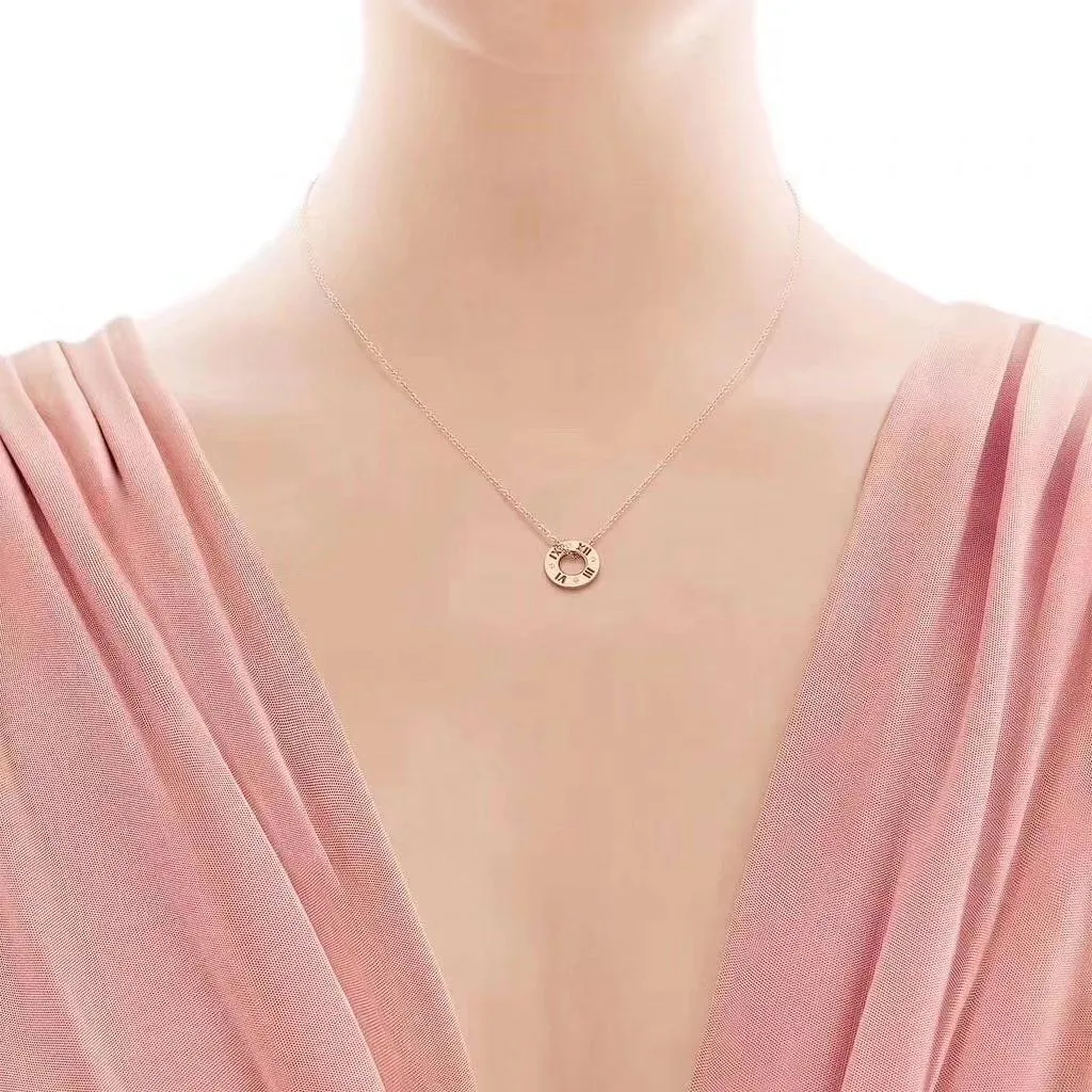 Replica Tiffany Atlas Pierced Circle Pendant Studded Diamonds Necklace Jewelry Online Shop 34160856/30480554