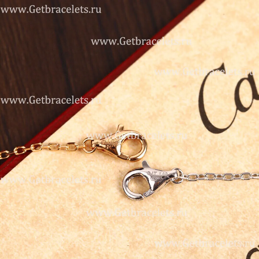 Replica C DE Cartier Necklace Rose Gold with Diamons N7413300