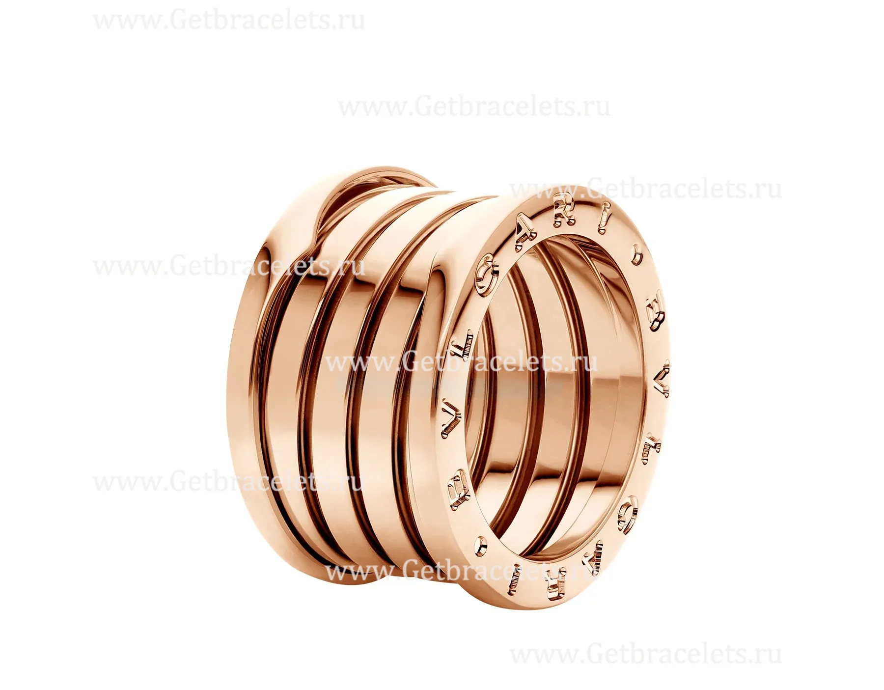 2020 New B.zero1 XXth Anniversary 5-Band Ring in 18kt Pink Gold