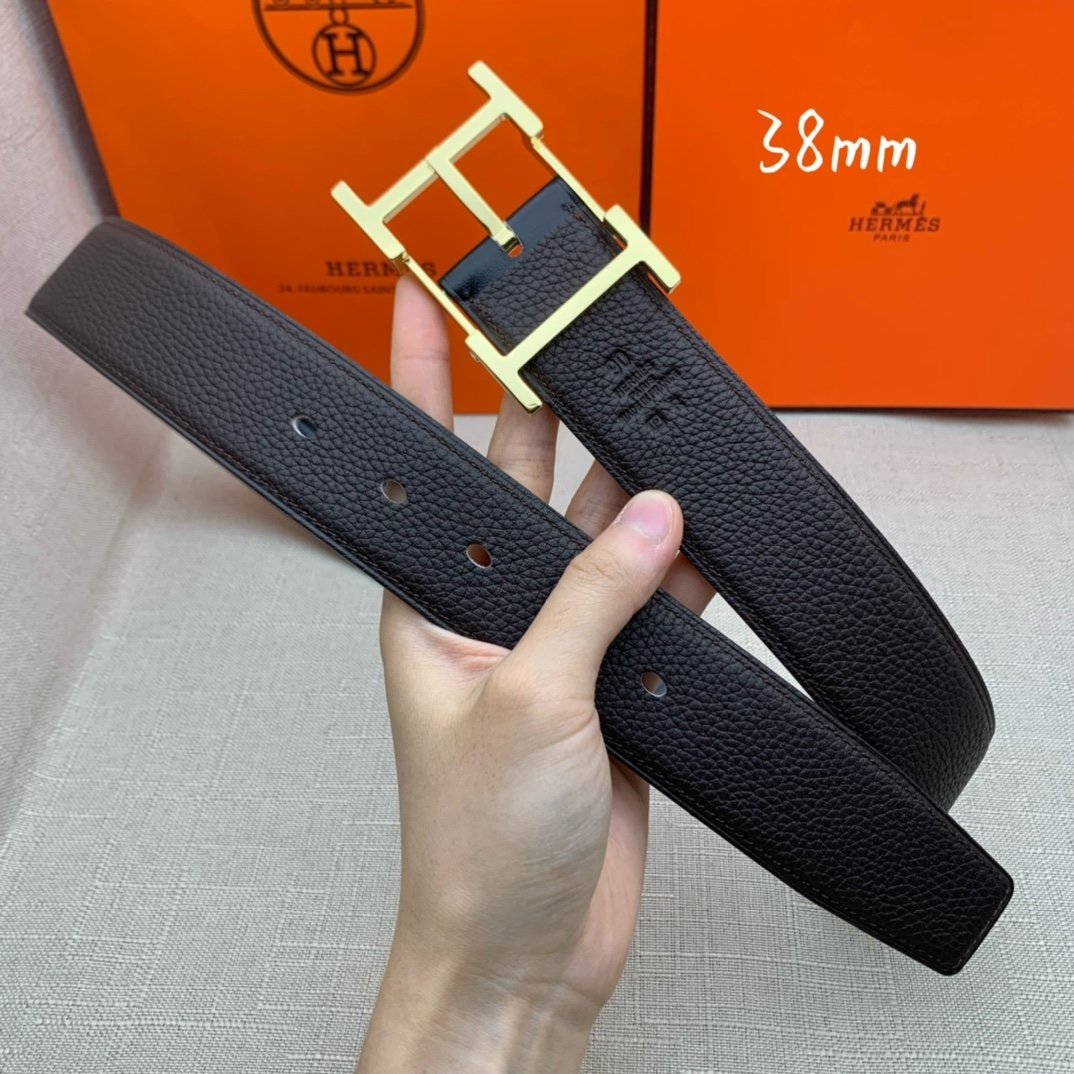 Hermes H Belt Buckle & Reversible Black For Women, Women Belt 380MM