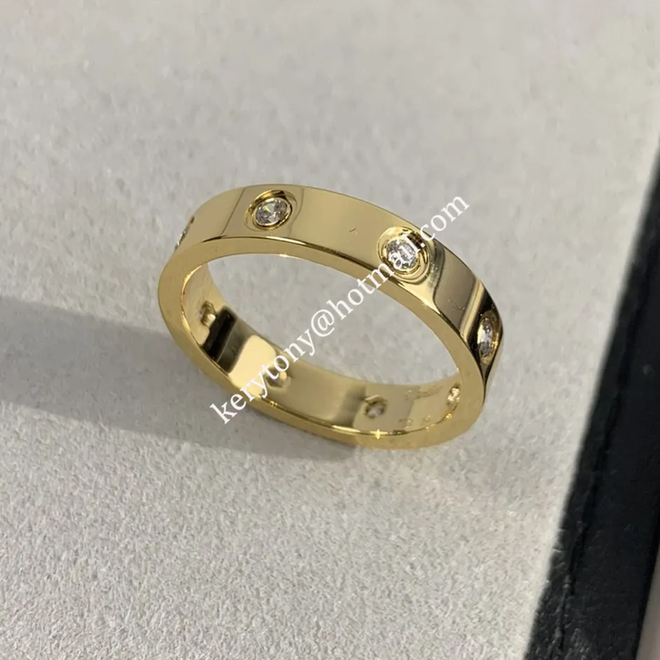 Replica Cartier Love Ring 18K Yellow Gold Ring With 8 Diamonds B4056200 For Ladies