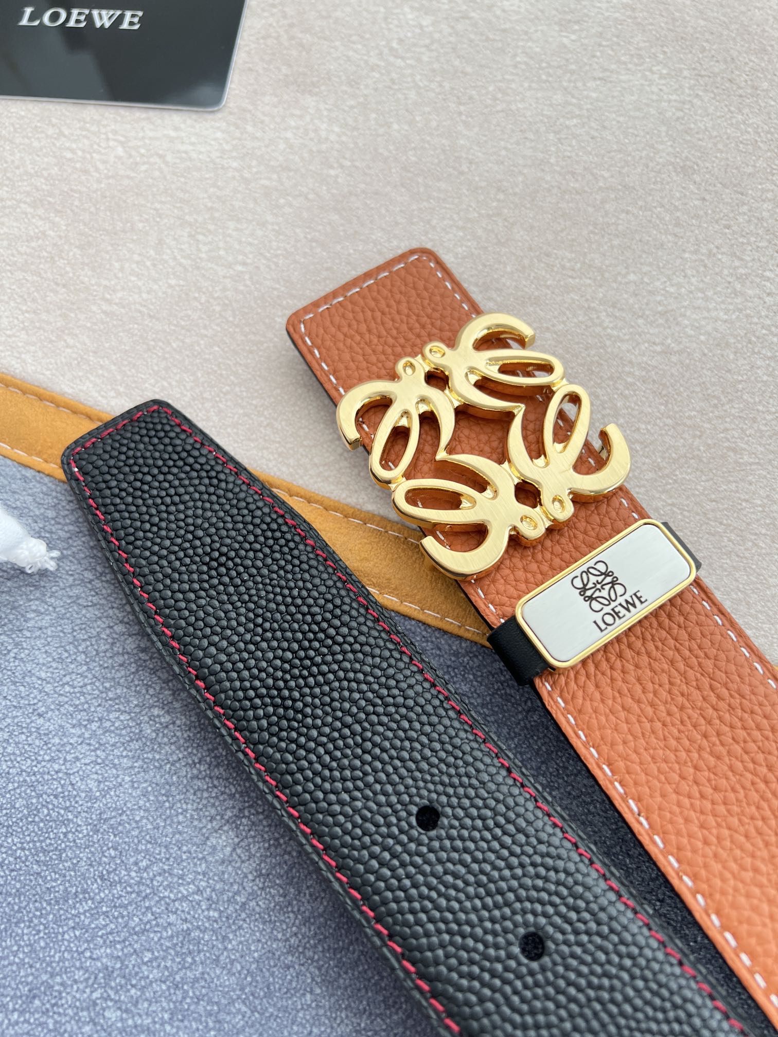 Loewe Leather Belts 1:1 Mirror Version