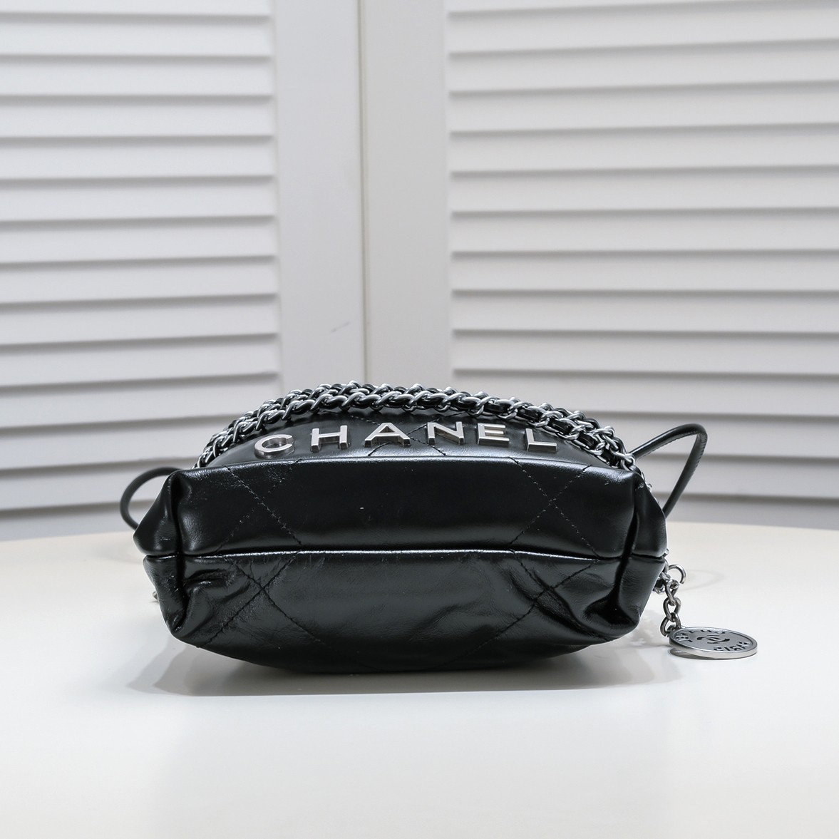 Chanel 22 Trash Bag Silver Hardware Mini Shoulder Bag Handbag