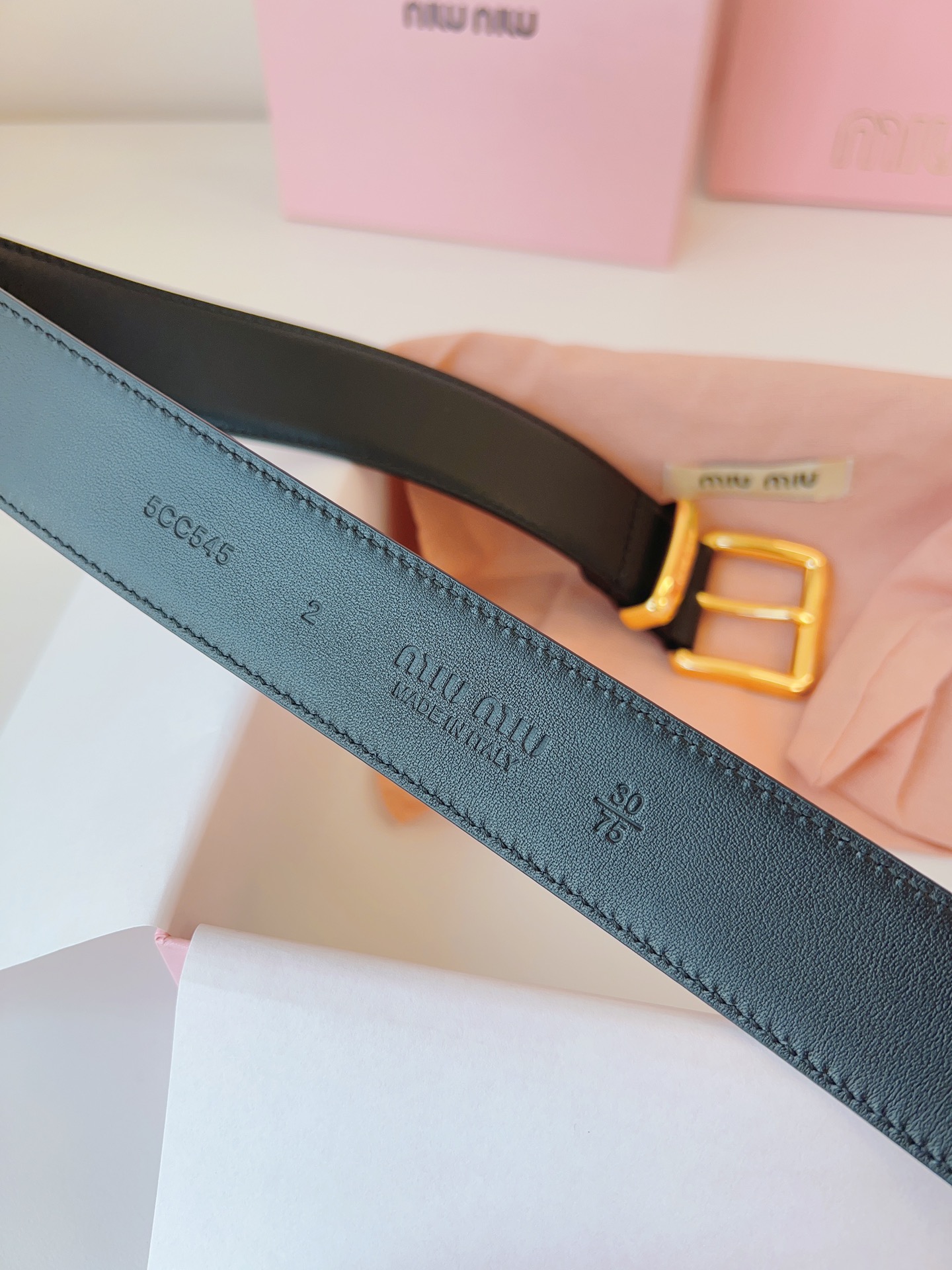 MiuMiu Leather Belts 1:1 Mirror Version