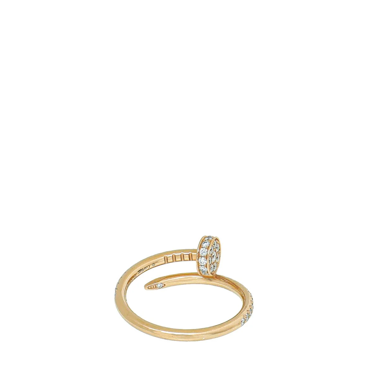 Cartier 18K Rose Gold Diamond Juste Un Clou Diamond Ring 50
