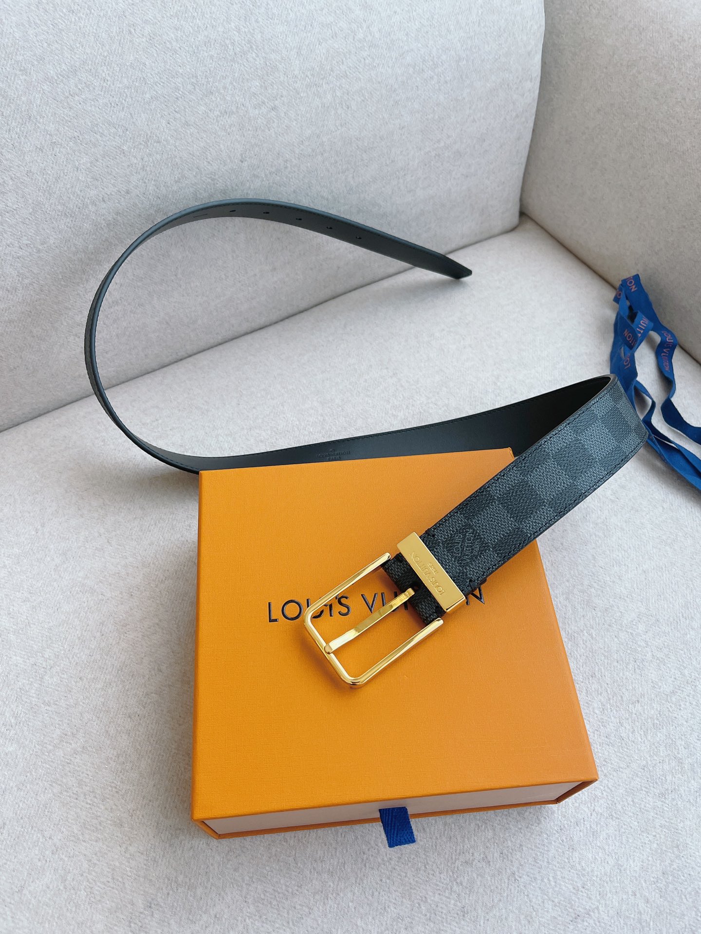 Louis Vuitton LV Leather Belts 1:1 Mirror Version
