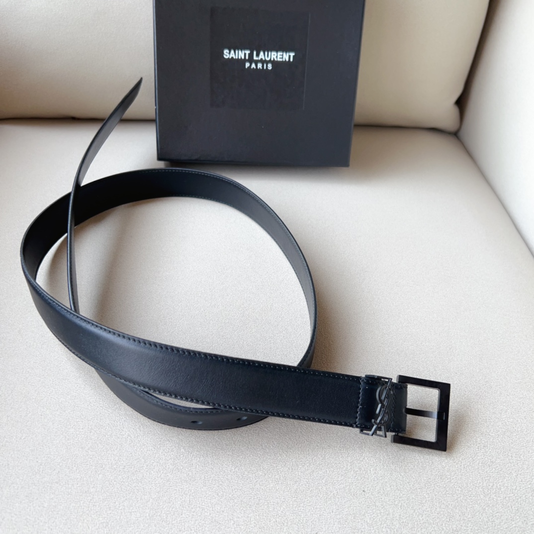 YSL Saint Laurent Leather Belts 1:1 Mirror Version