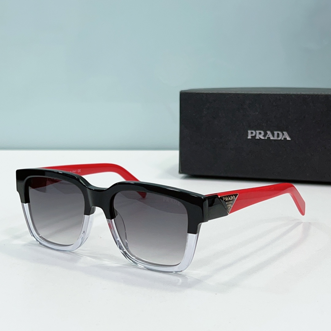Prada  Mirror leg Stereoscopic Sign  sunglasses Top quality （Replica）
