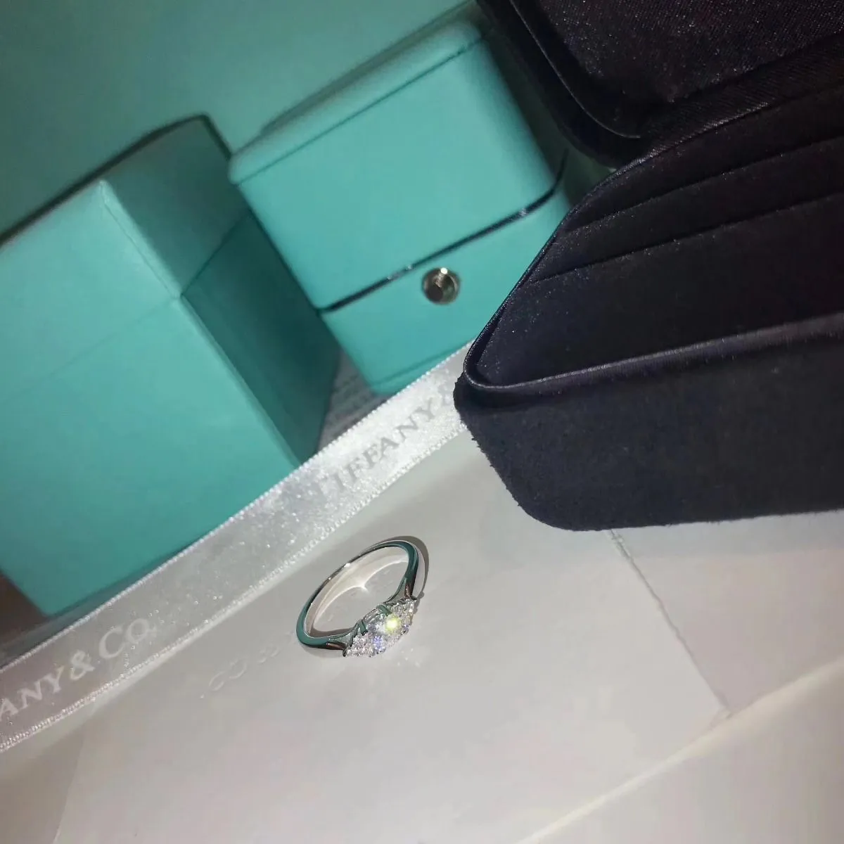 Tiffany Harmony Narrow Diamonds Setting Ring Wedding Women's Latest Style GRP07688