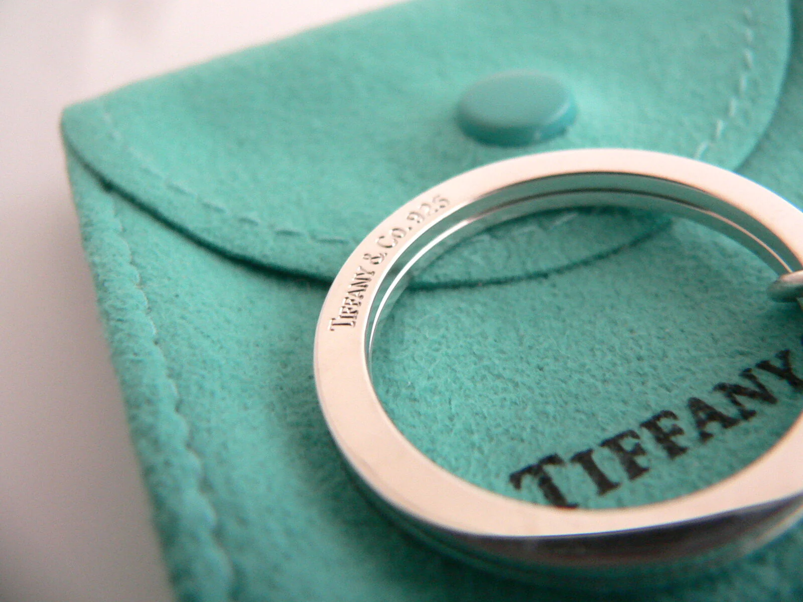 Tiffany & Co Silver Trophy Key Ring Key Chain Keychain Winner Award Gift Love