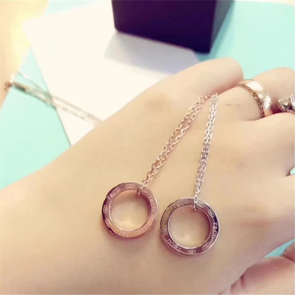 Fake Tiffany 1837 Circle Pendant Necklace Jewelry High Quality America GRP03140