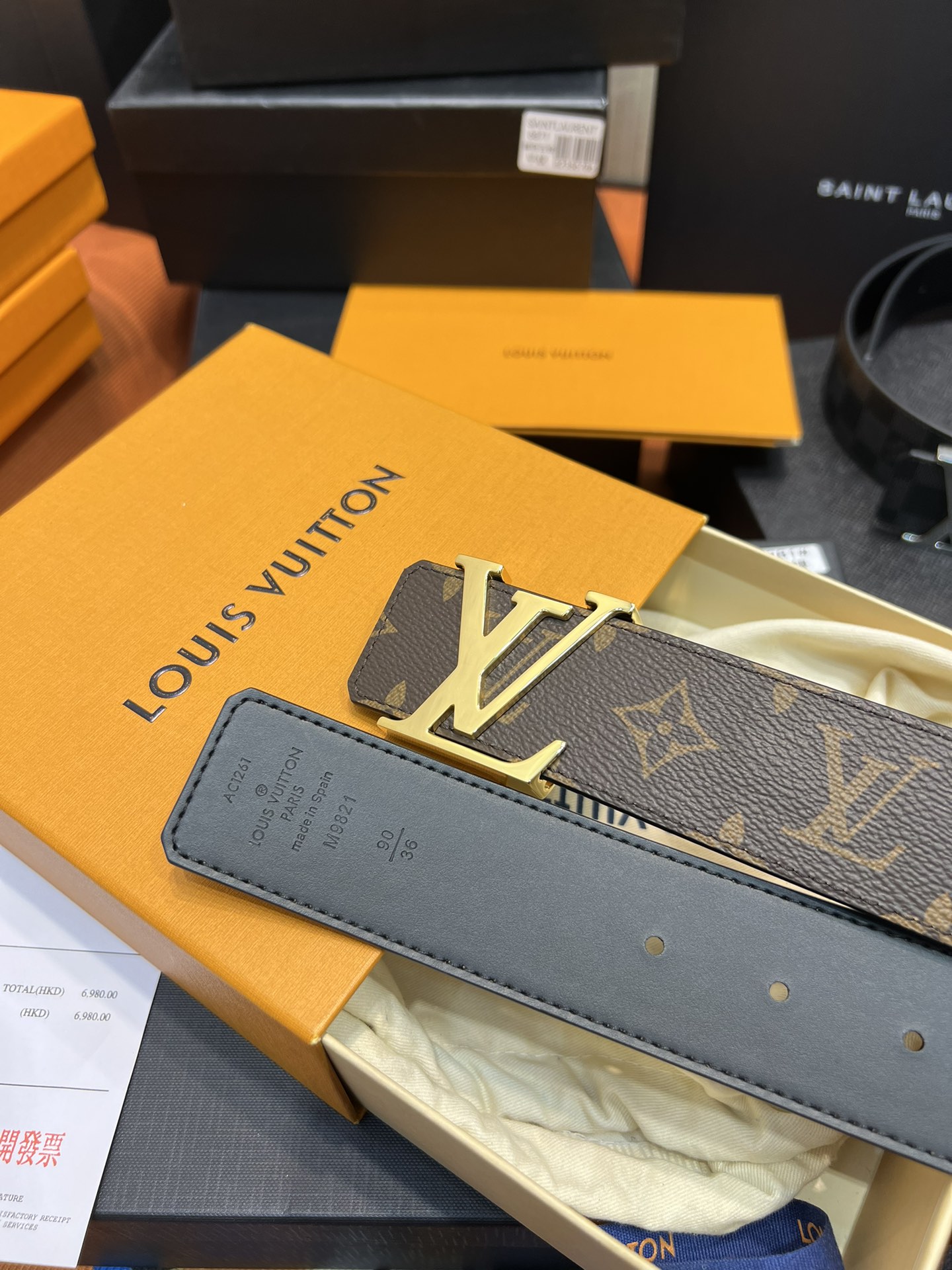 Louis Vuitton LV Leather Belts 1:1 Mirror Version