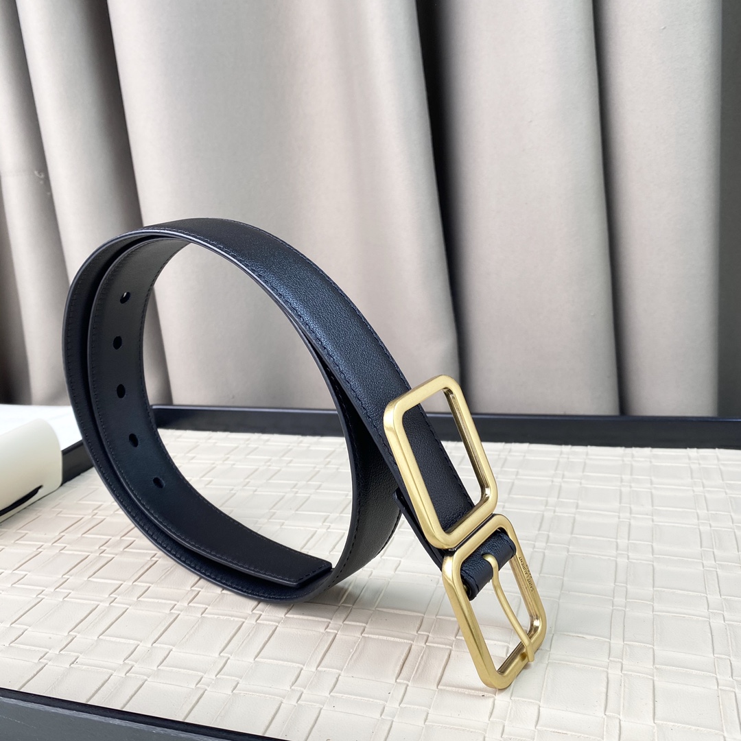 YSL Saint Laurent Leather Belts 1:1 Mirror Version