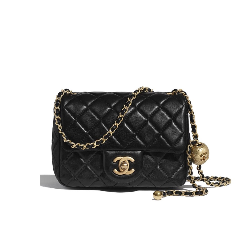 Chanel CF Calfskin Golden Ball 17CM Shoulder Bag