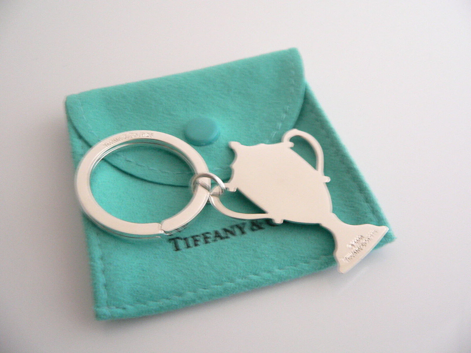 Tiffany & Co Silver Trophy Key Ring Key Chain Keychain Winner Award Gift Love