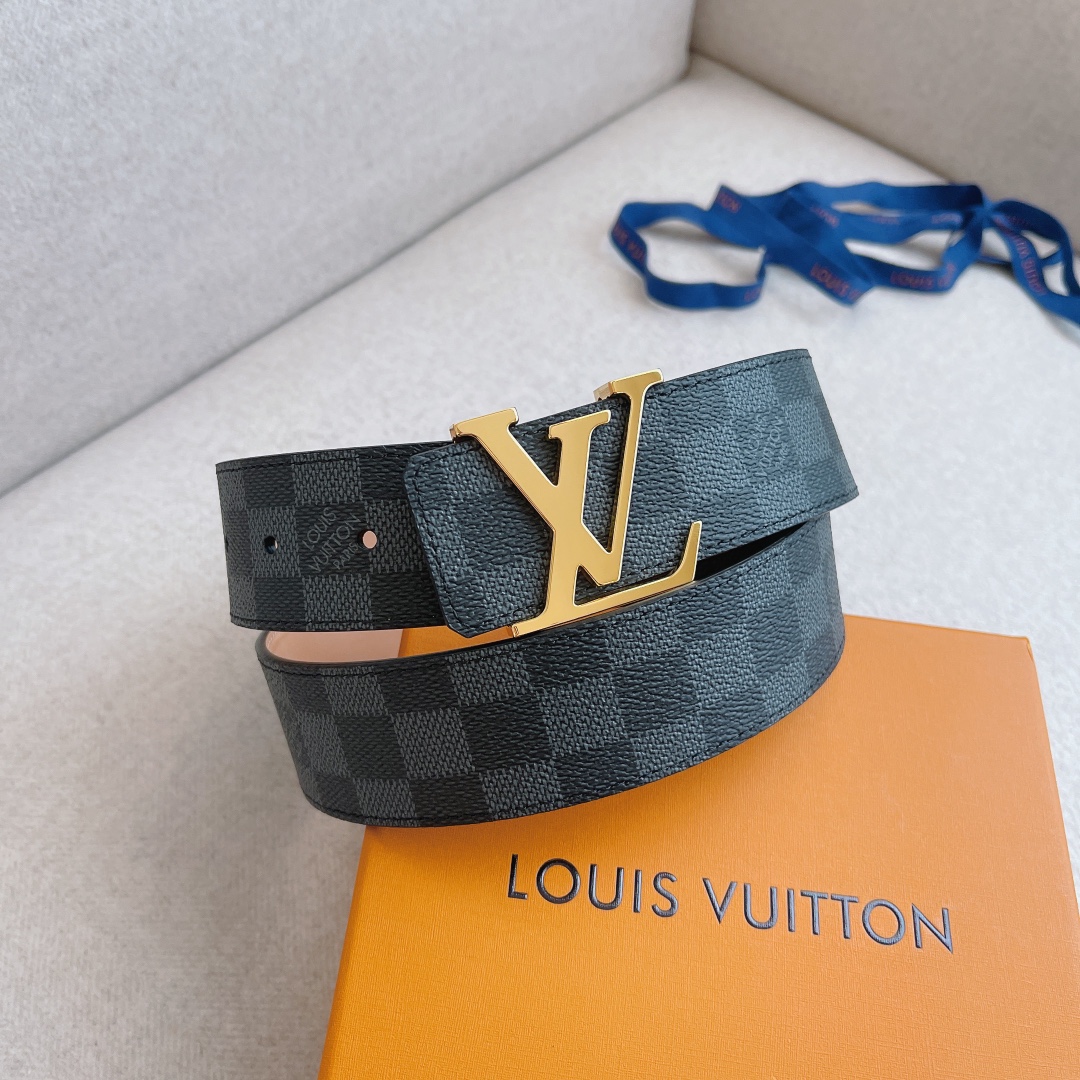 Louis Vuitton LV Leather Belts 1:1 Mirror Version