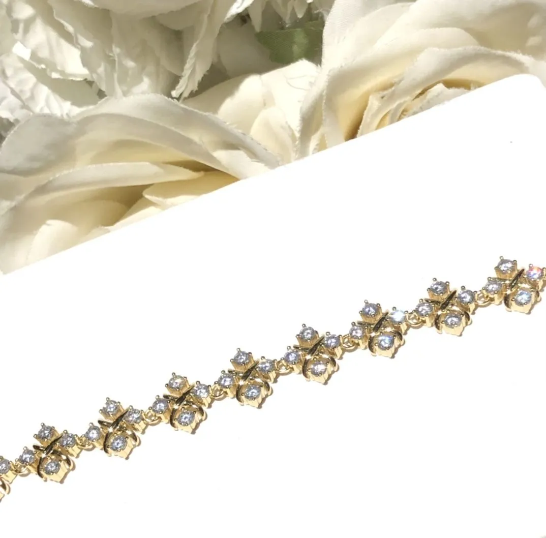 Good Luxury Tiffany & Co. Schlumberger? Dazzing Yellow Gold Diamonds Lynn Bracelet Price Dubai