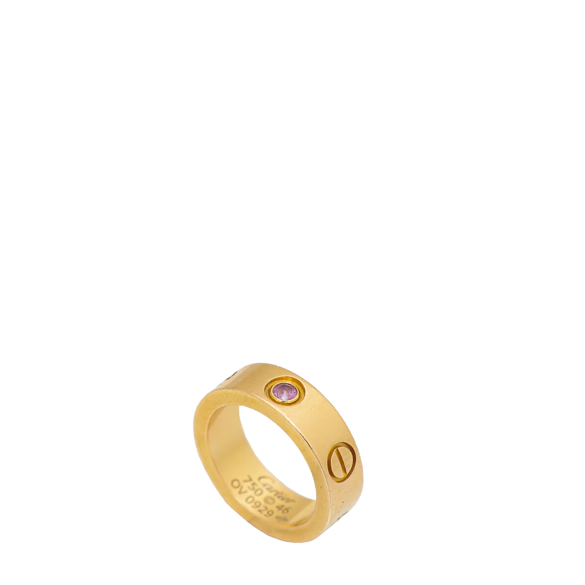 Cartier 18K Pink Gold Sapphire Love Ring 46