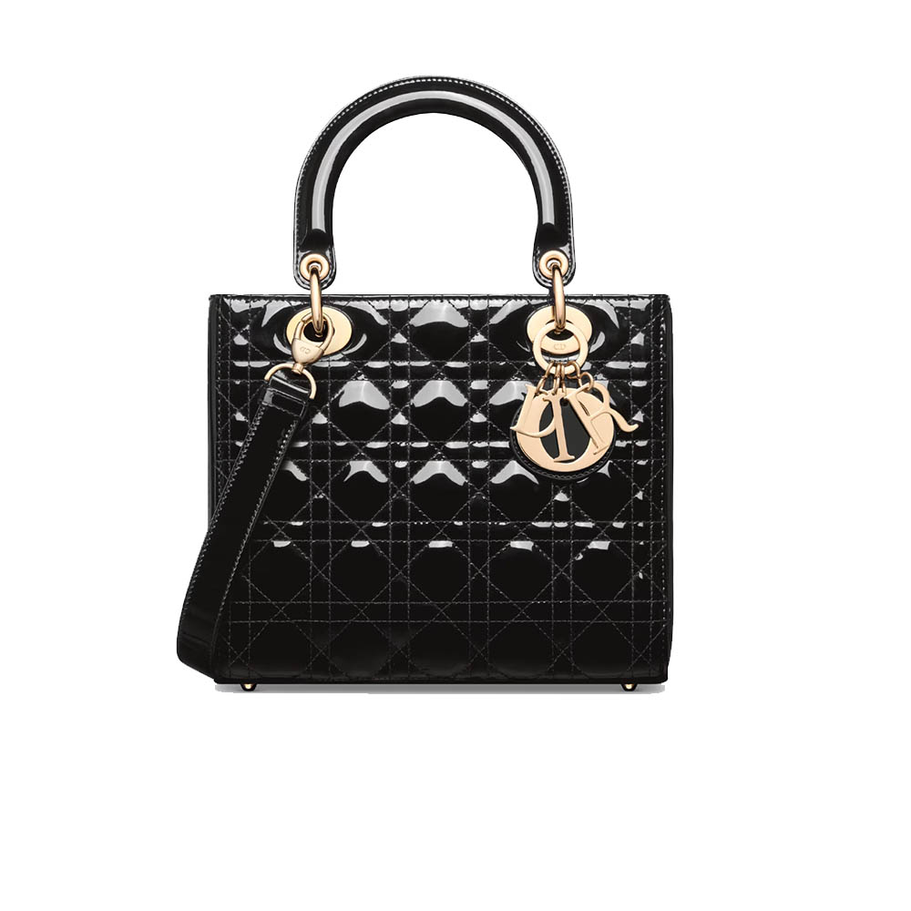 Dior Medium Lady Bag - Lacquered Calfskin (Replica)