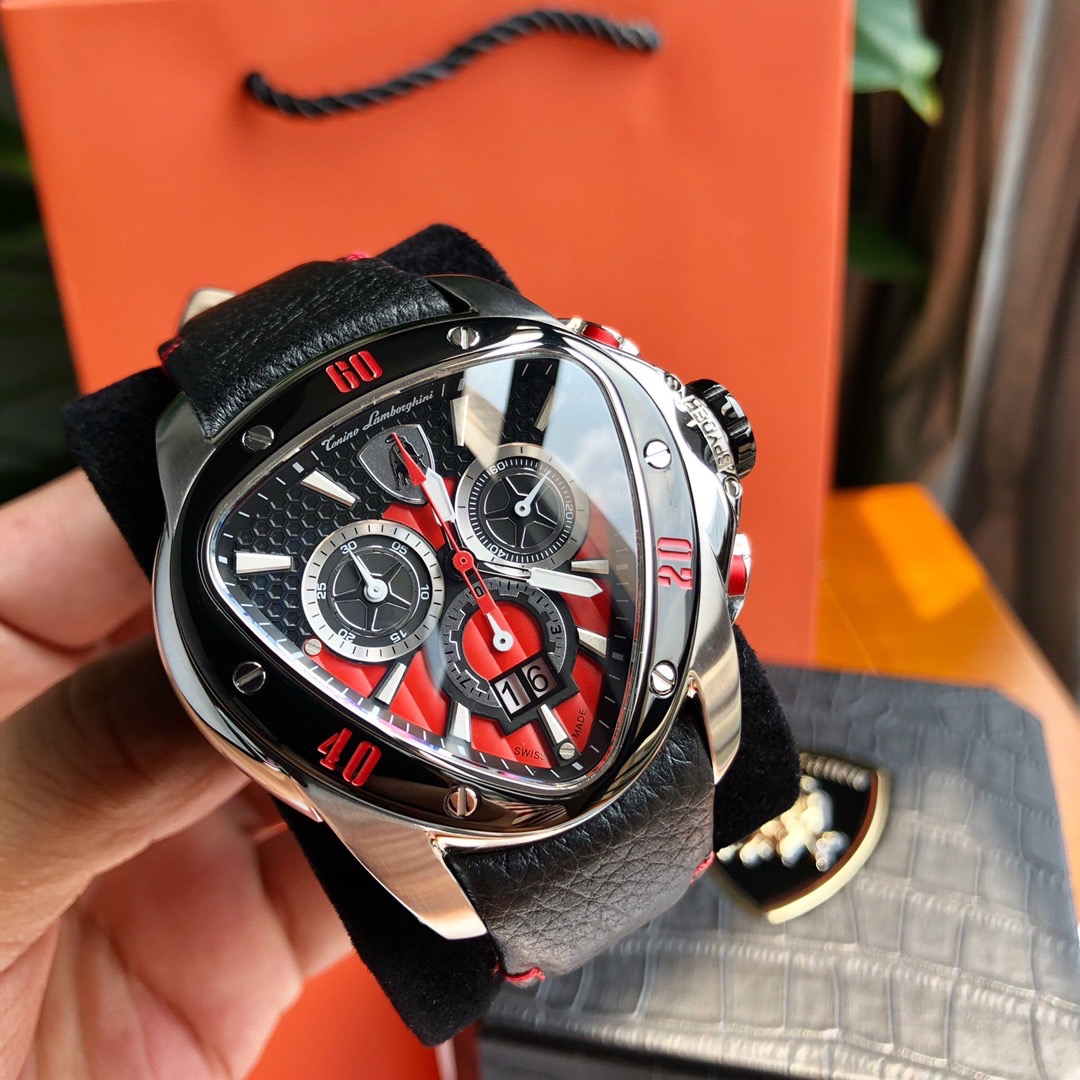Tonino Lamborghini New Spyder Chronograph black / Red