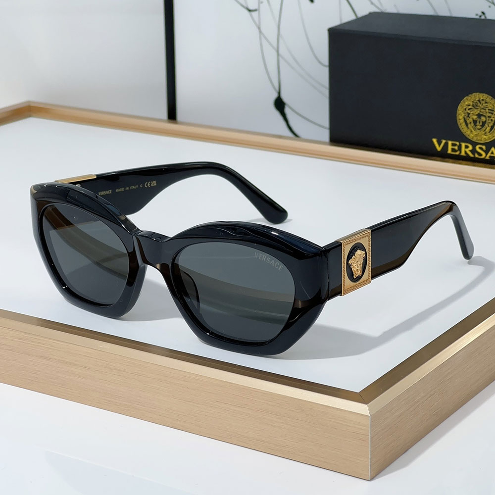 Versace  Mirror leg Logo Plate Frame Sunglasses Top Quality（Replica）