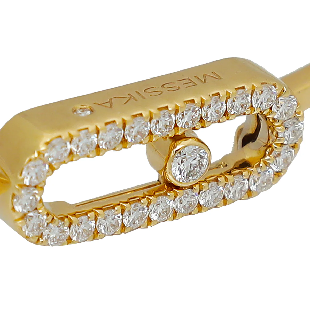 Messika 18K Yellow Gold Diamond Move Uno Pave Flex Small Bracelet