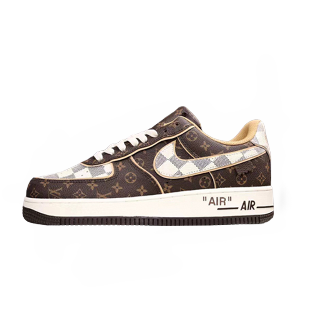 Nike Air Force 1 Low Louis Vuitton Monogram Brown Damier Azur(Replica)