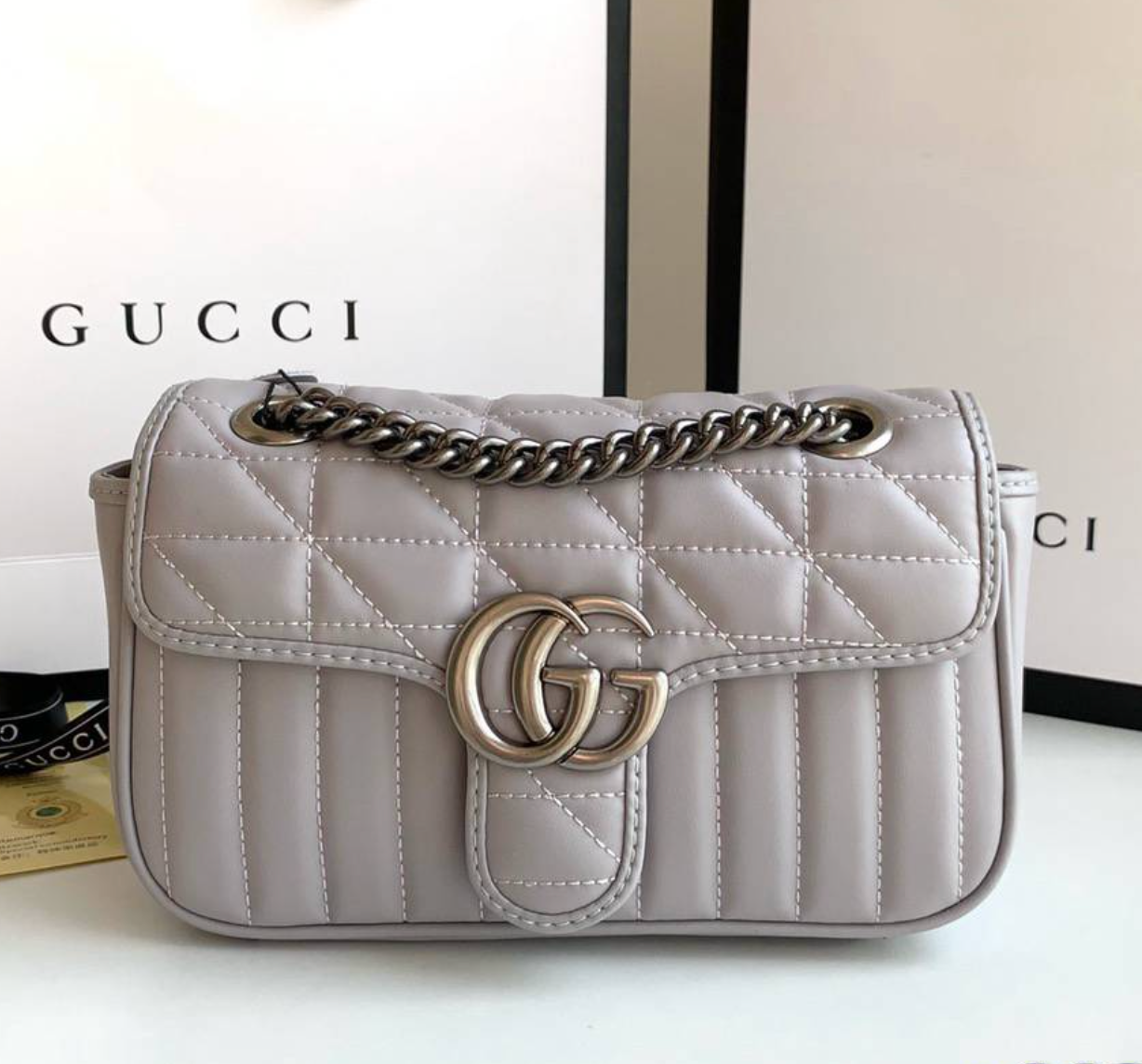 Gucci GG Marmont -Vertical stripes Shoulder Bag Handbag(Replica)