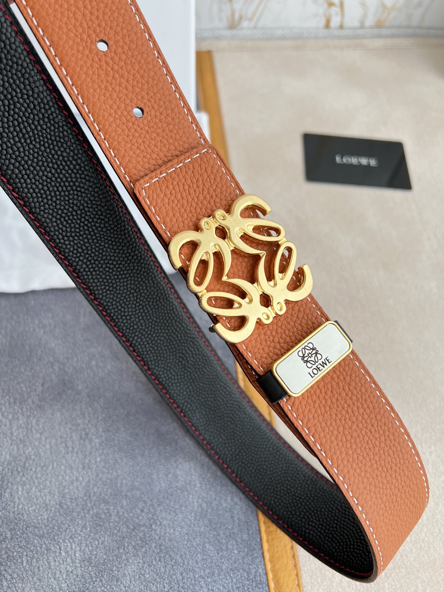 Loewe Leather Belts 1:1 Mirror Version