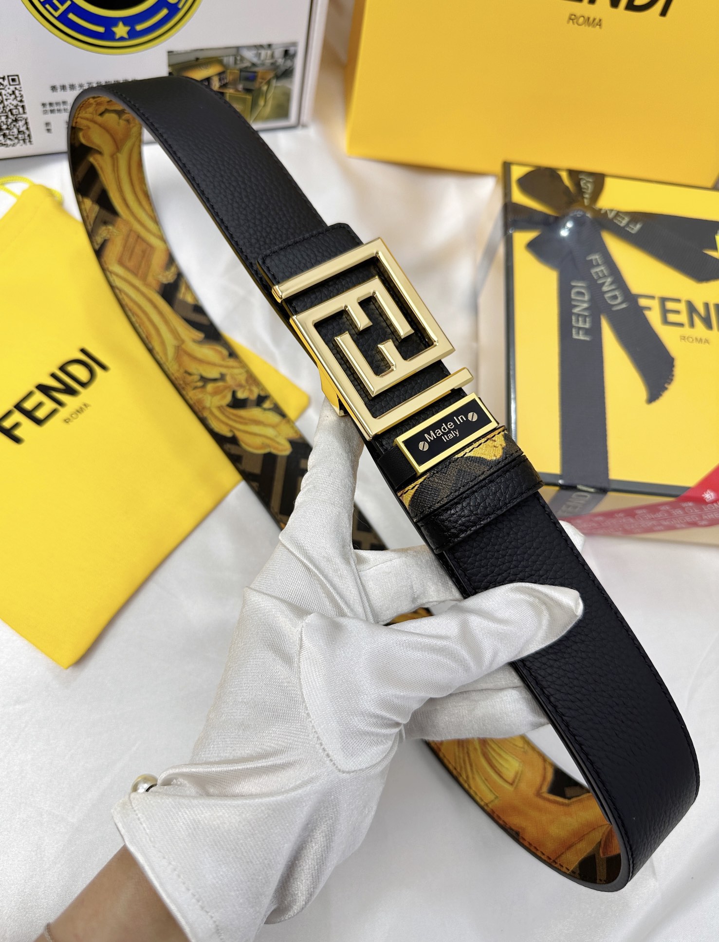 Fendi Leather Belts 1:1 Mirror Version