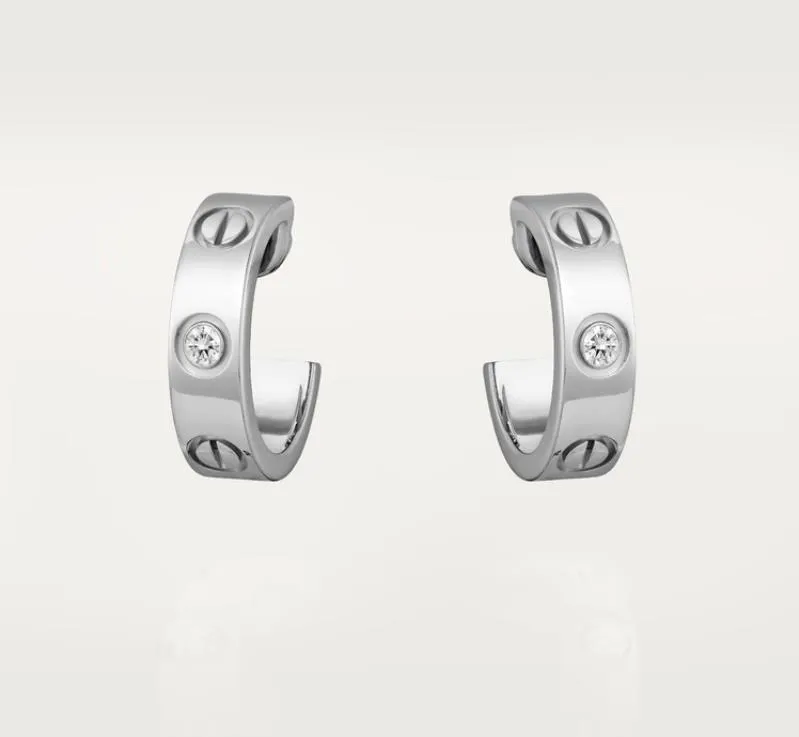 Cartier Love Clip Earrings With 2 Diamonds White Gold