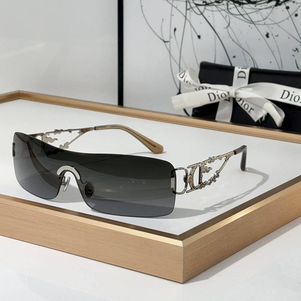 Dior One-piece Rimless Hollow-out Sunglasses  Top quality (Replica）