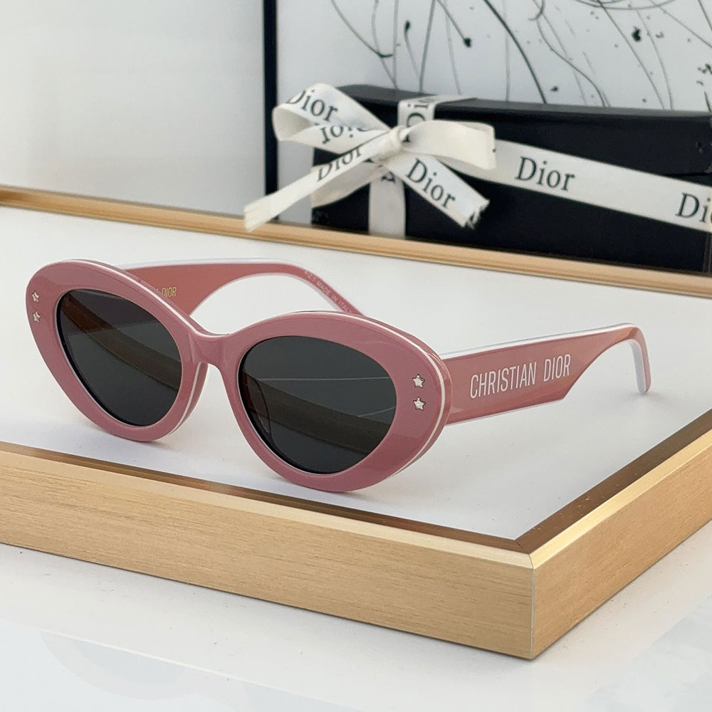 Dior Star Logo Acetate Fibre Cat eye sunglasses Top quality (Replica）