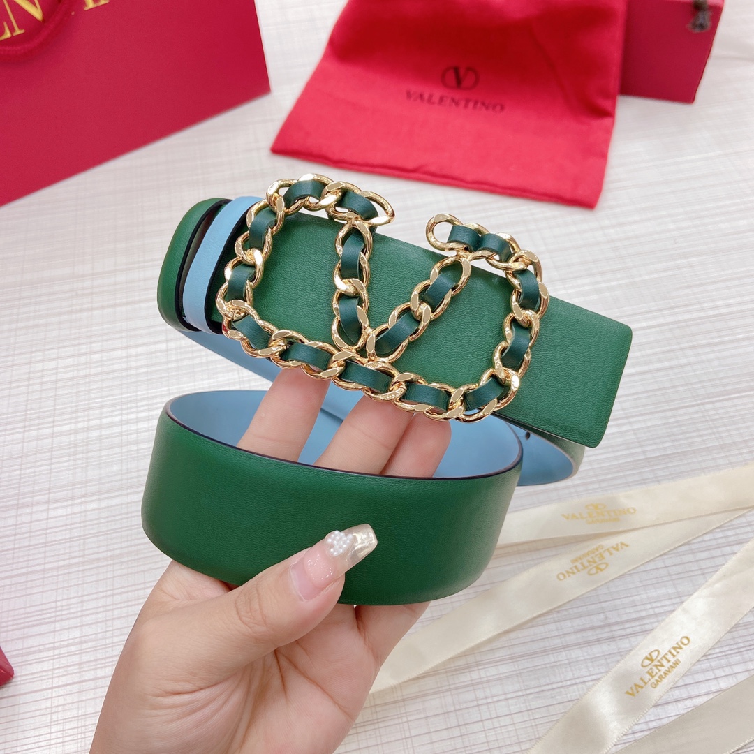 Valentino Leather Belts 1:1 Mirror Version