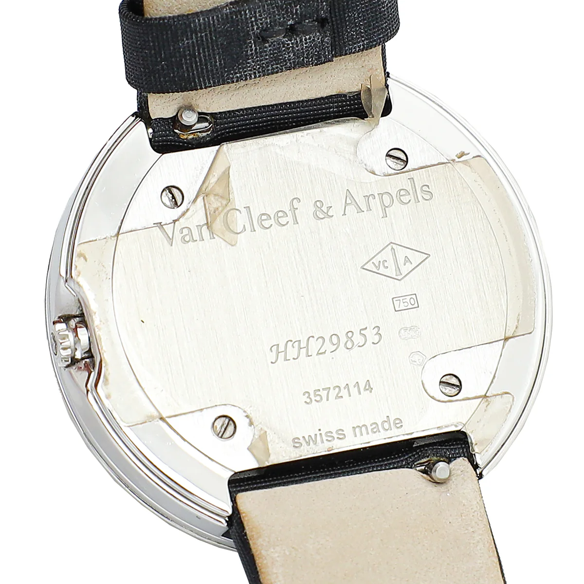 Van Cleef & Arpels 18K White Gold Charms with Diamonds 32mm Quartz Watch