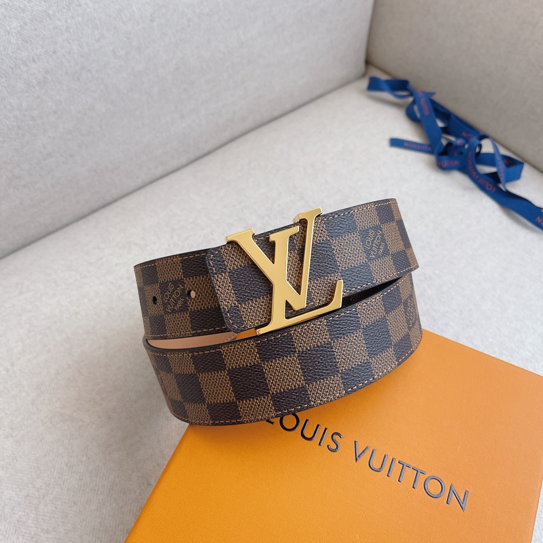 Louis Vuitton LV Leather Belts 1:1 Mirror Version