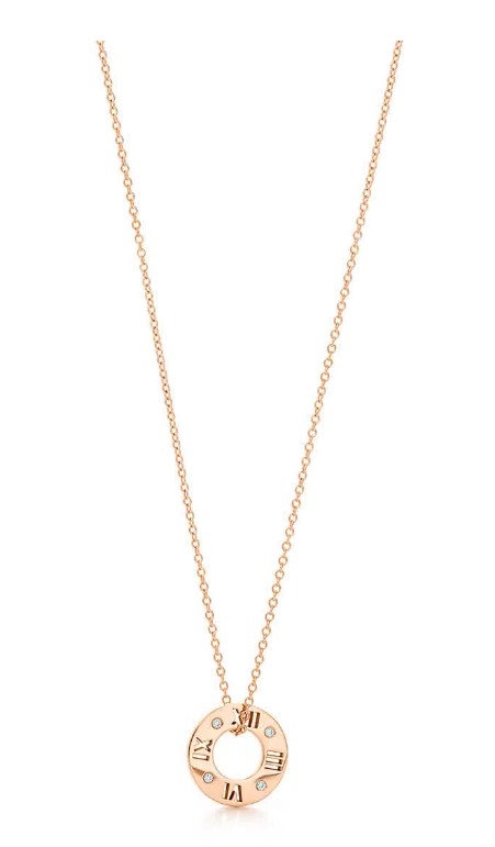 Replica Tiffany Atlas Pierced Circle Pendant Studded Diamonds Necklace Jewelry Online Shop 34160856/30480554