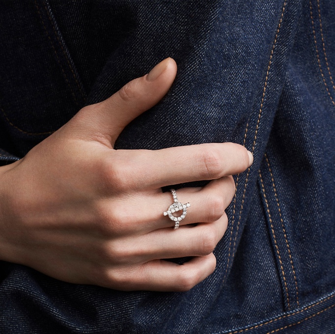 Hermes Full Diamond Pig Nose Ring